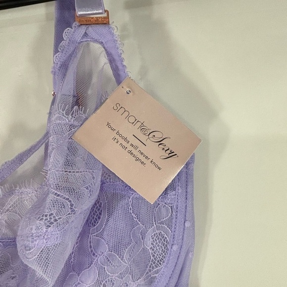 NWT Smart & Sexy Lavender Wire Lace Bra - Picture 3 of 3